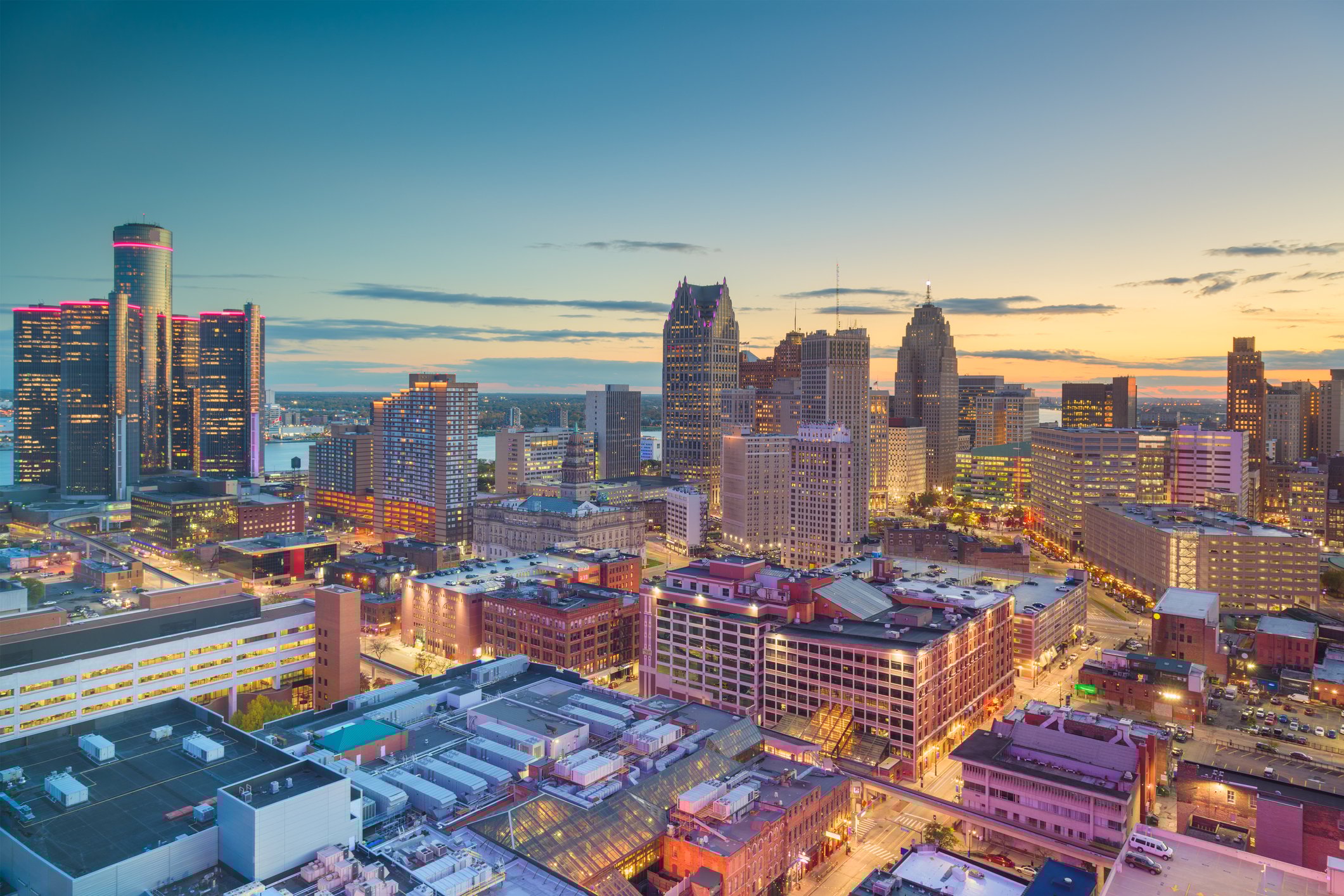 Detroit, Michigan Skyline