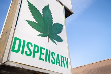 Marijuana dispensary sign