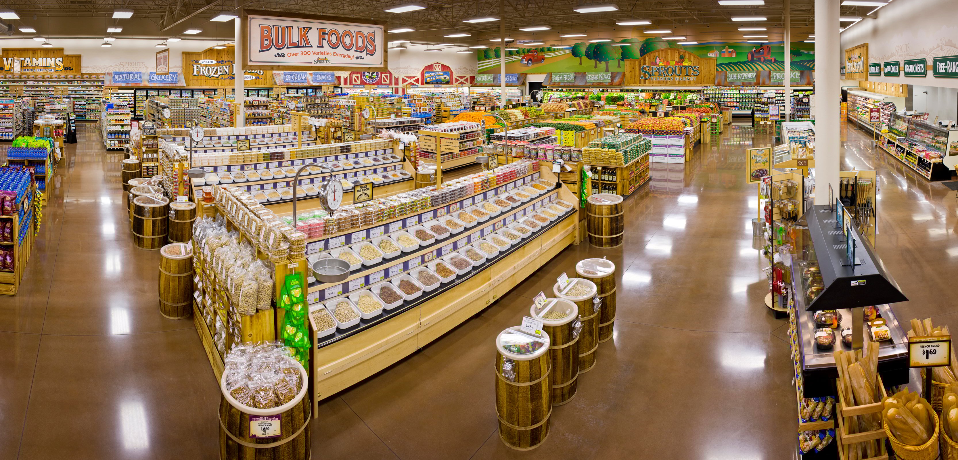 The interior of a Sprouts store