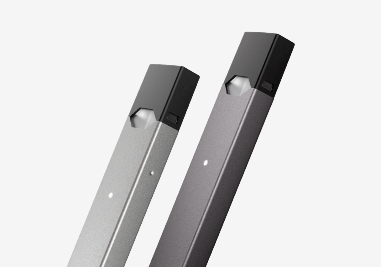 Two Juul e-cigarettes.
