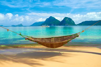 hammock on beach vacation Philippines