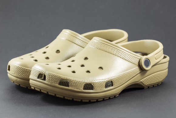Photograph of a pair of foam clog shoes