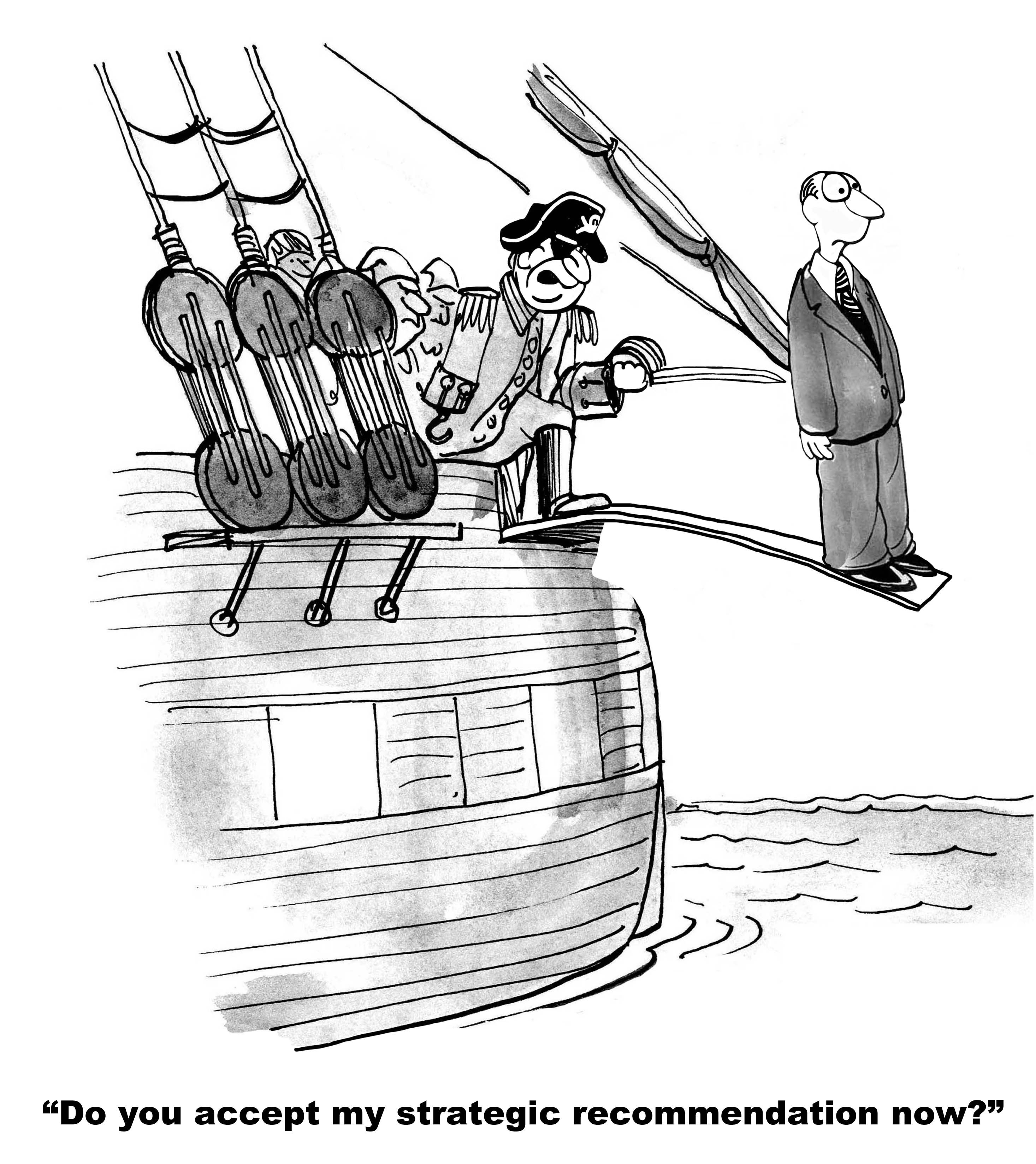 Pirates force a businessman to walk the plank