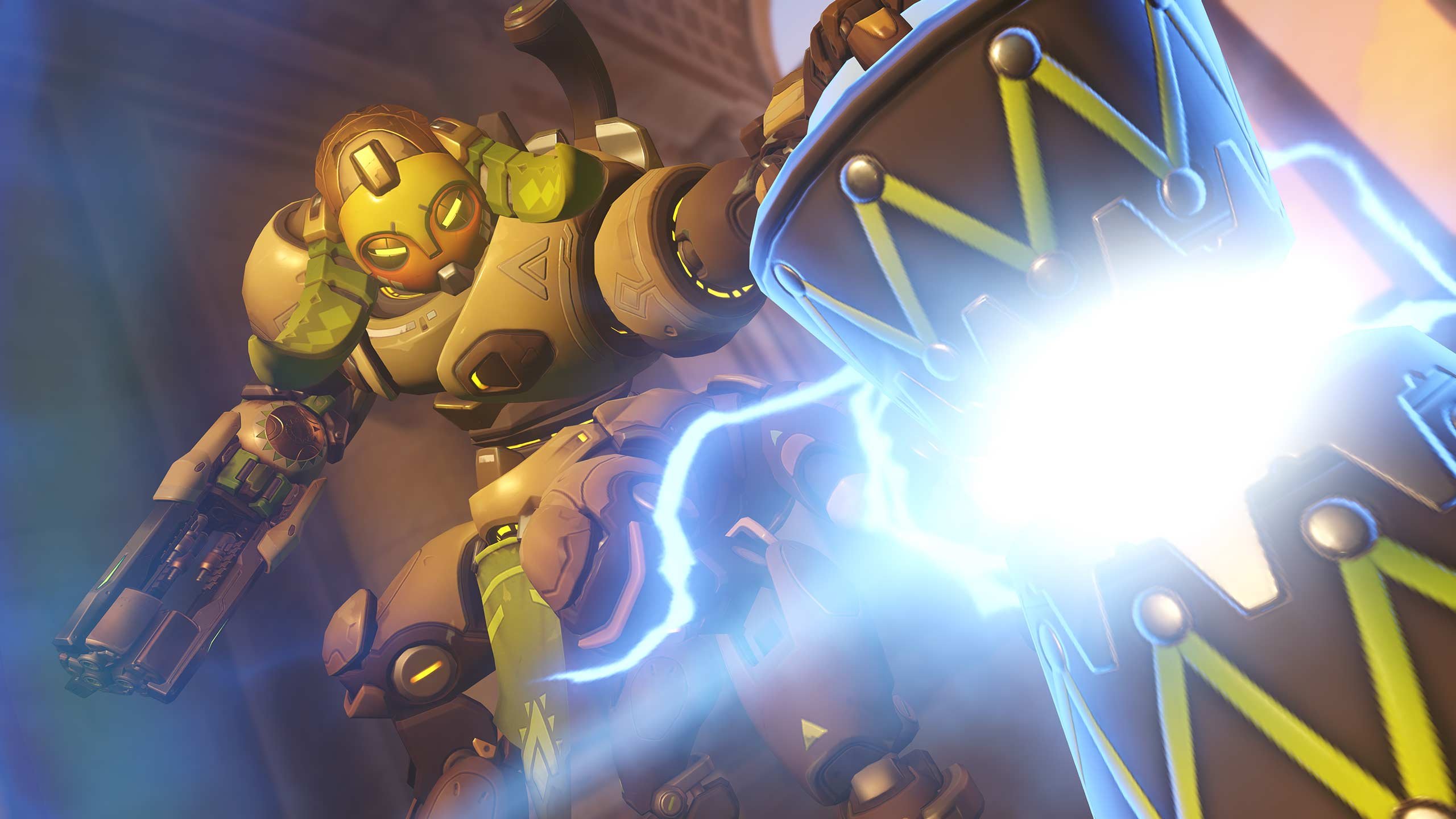 The character Orisa from Activision Blizzard's Overwatch.