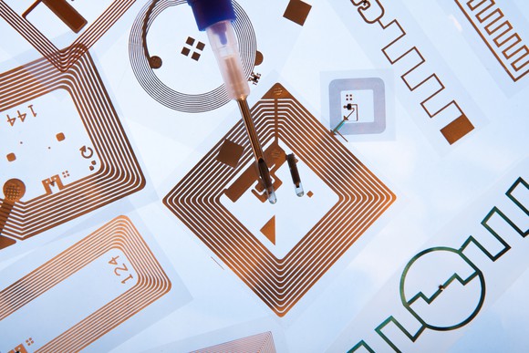 RFID chips being manufactured.
