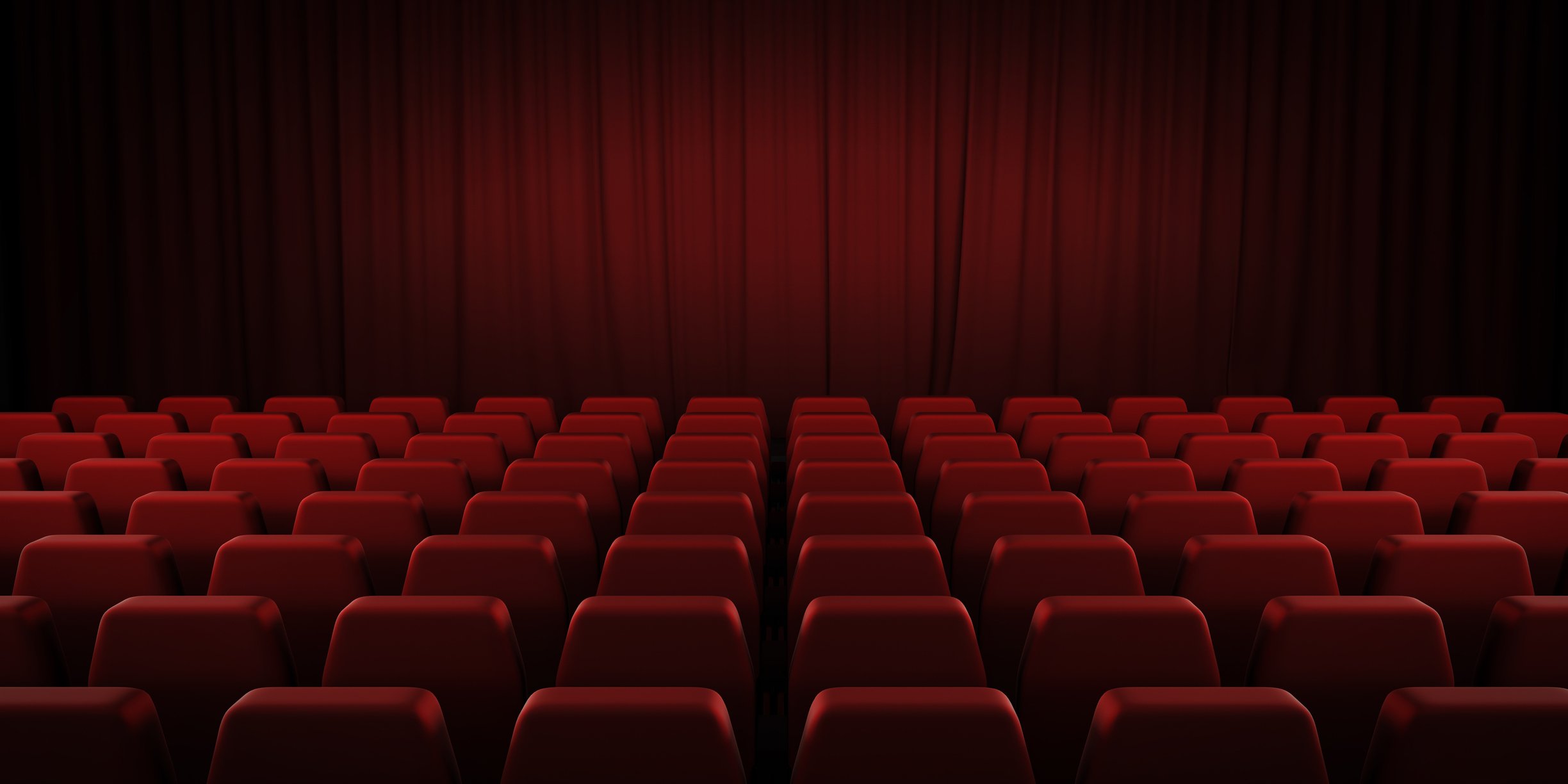 An empty movie theater