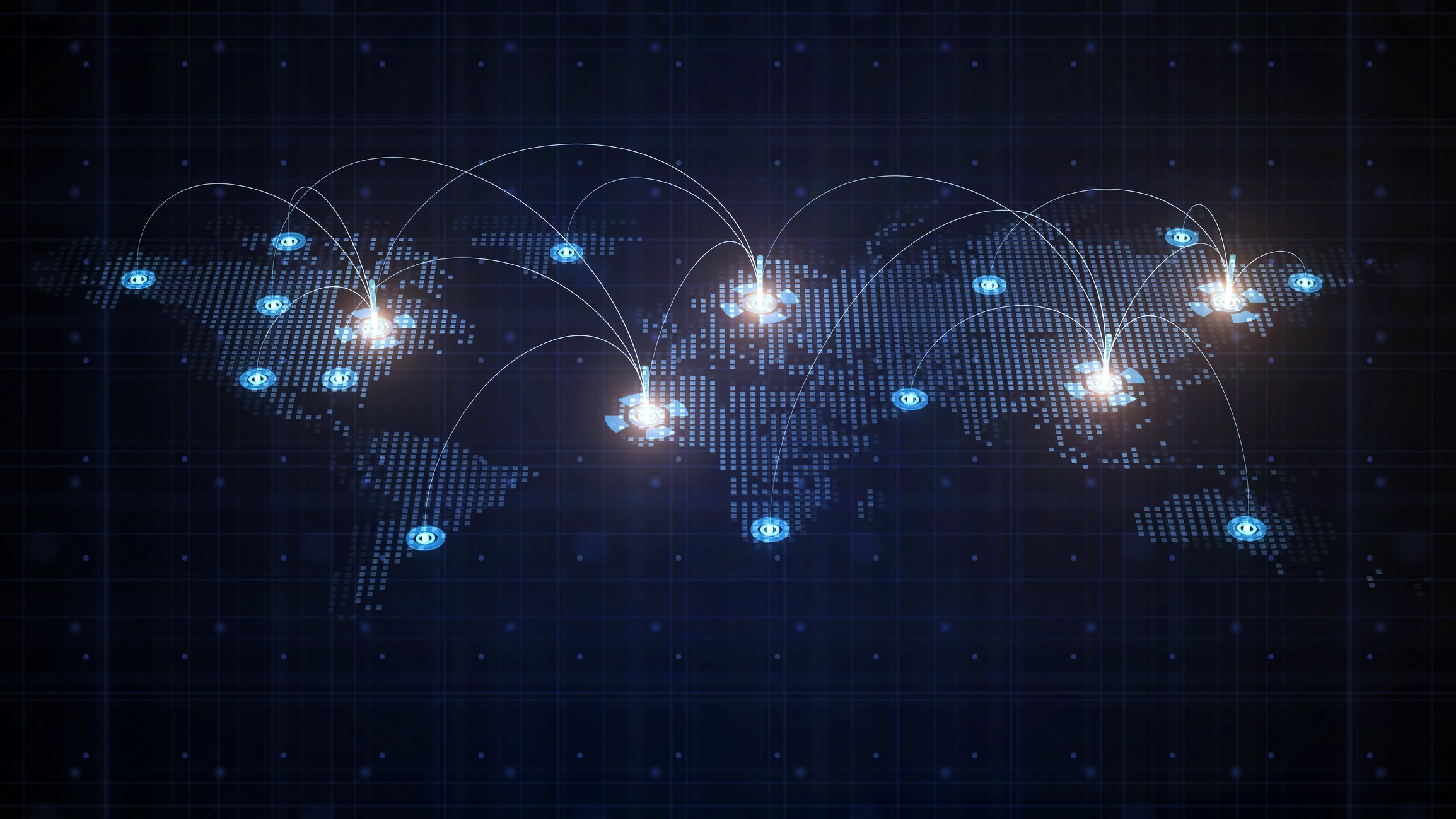 Image shows global supply chain operations