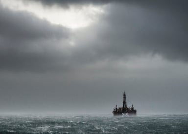 offshore semisubmersible in rough seas crop