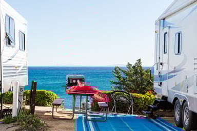 RVs Parked at Pacific Beach