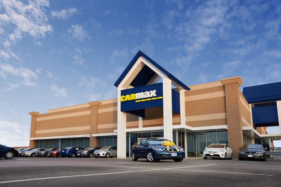 The outside of a CarMax store