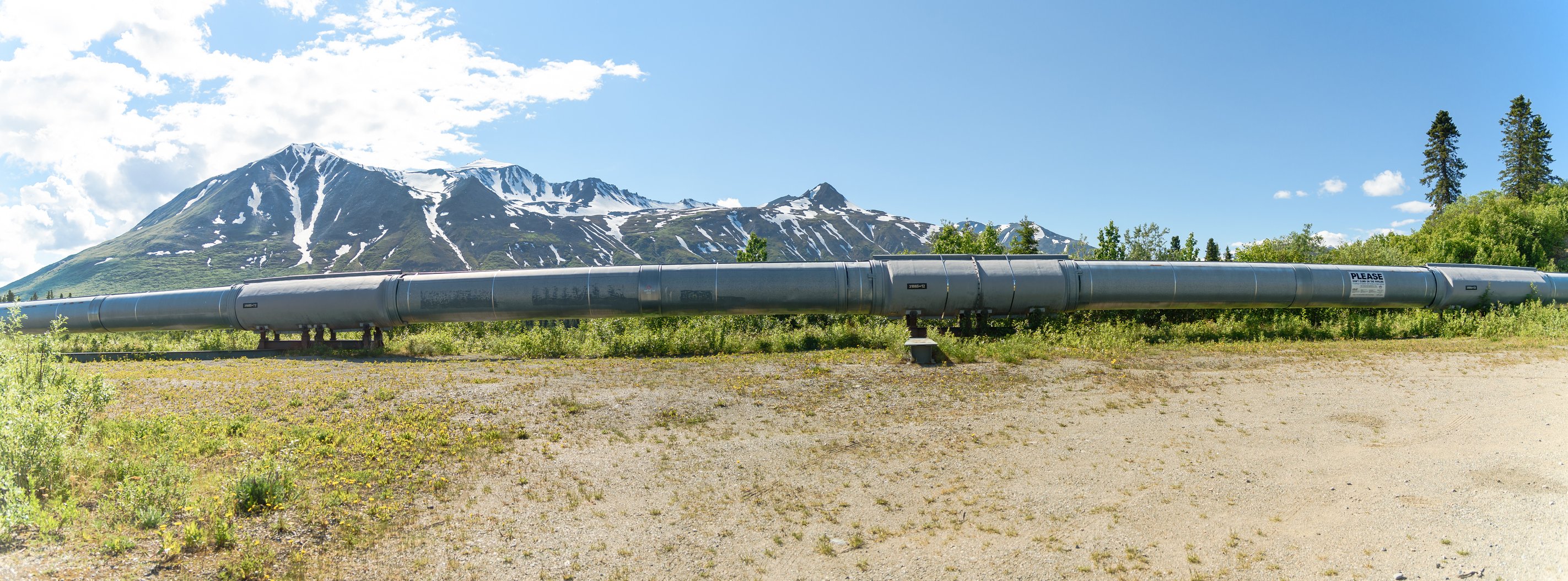 Pipeline in the mountains.