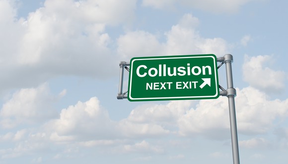 Collusion highway sign. 
