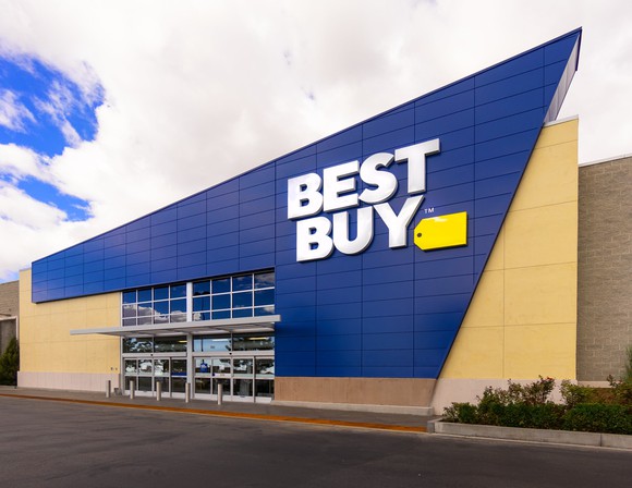 The exterior of a Best Buy store