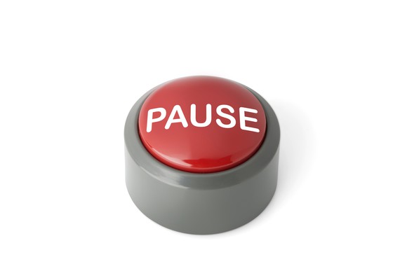 Big red pause button