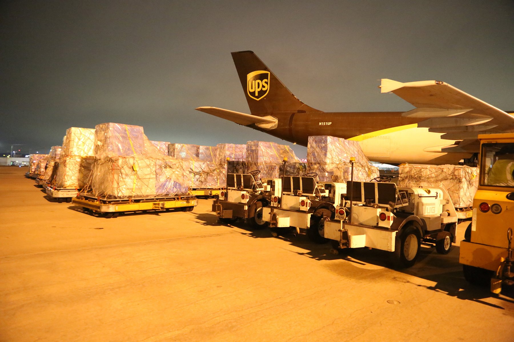 UPS plane with cargo
