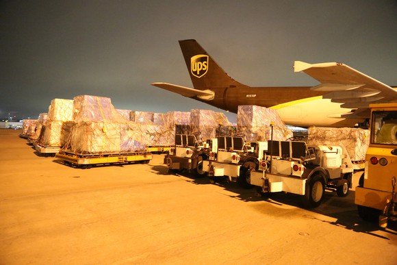 UPS plane with cargo