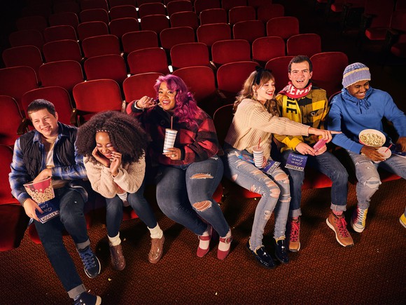 Teenagers at the movies.