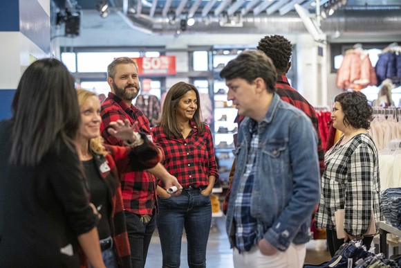 Sonia Syngal and Old Navy employees.