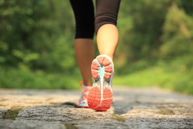 Close-Up of Trail Runner Shoe