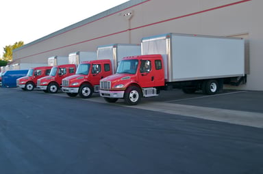 Semi Trucks at Fulfillment Warehouse