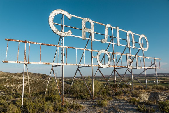 Rundown casino sign