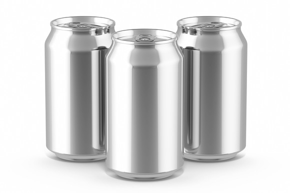 Aluminum beverage cans.