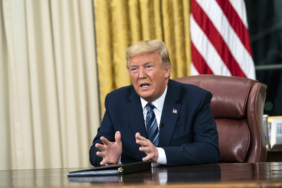 President Trump addressing the nation. 