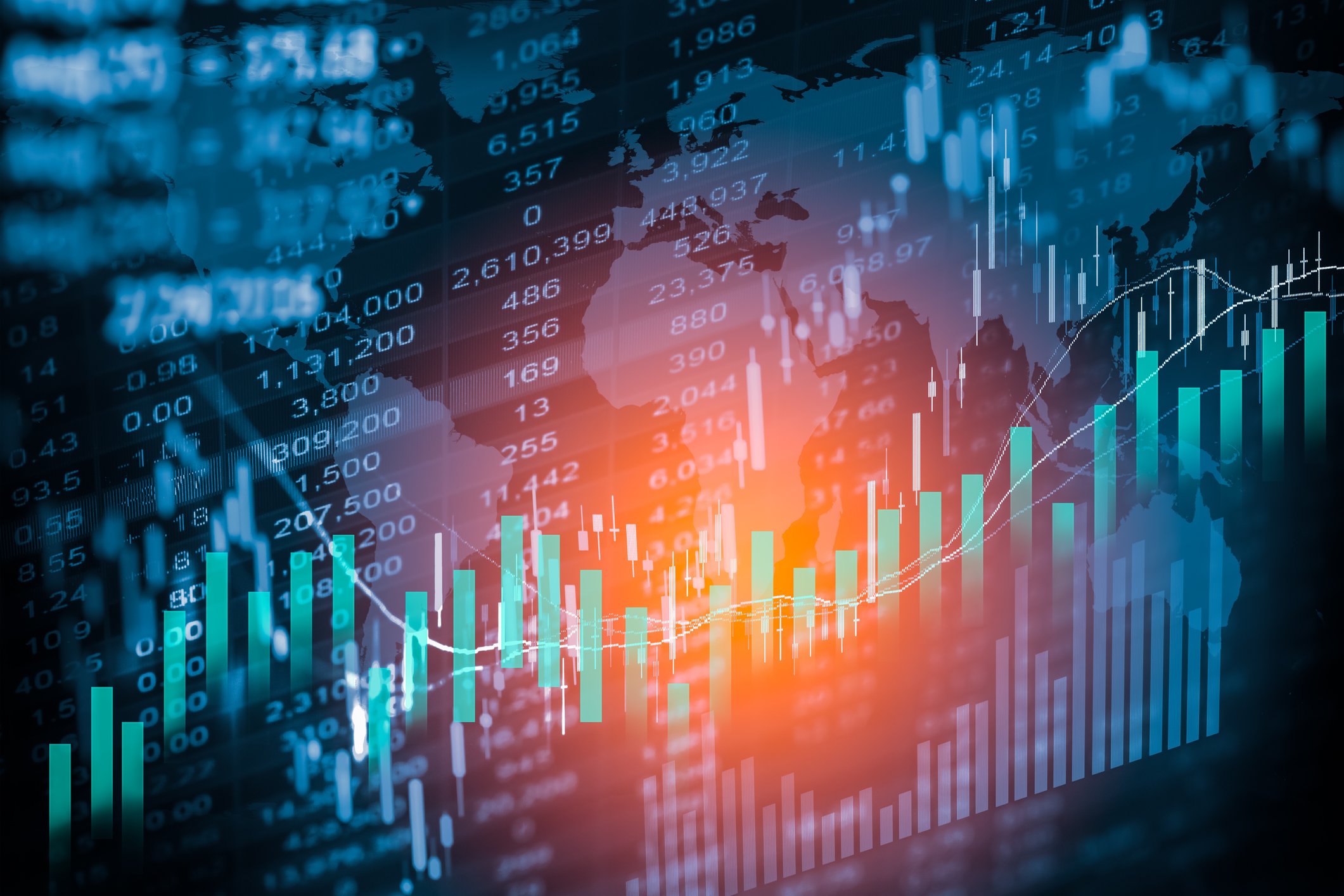 Financial data and chart