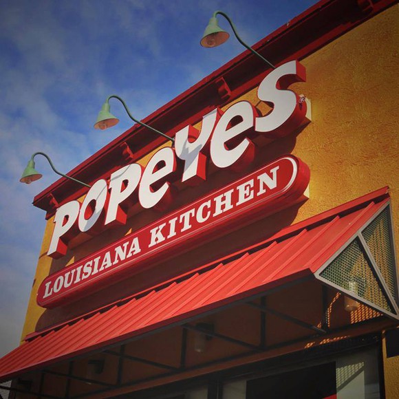 A Popeyes storefront. 