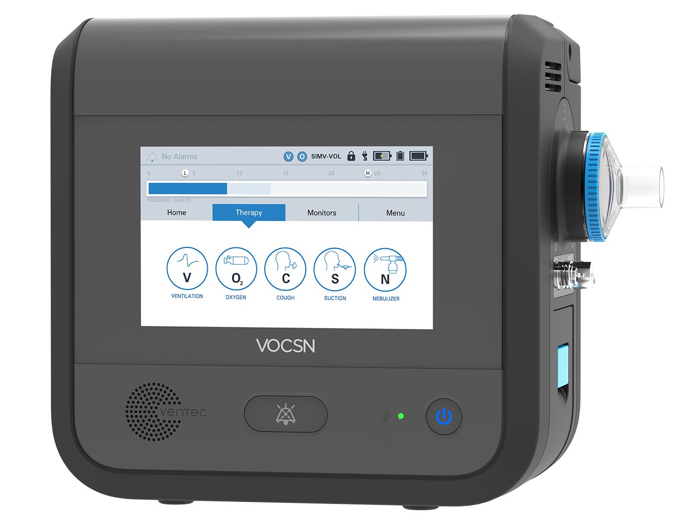 A Ventec VOCSN 360, a portable ventilator for hospitals.