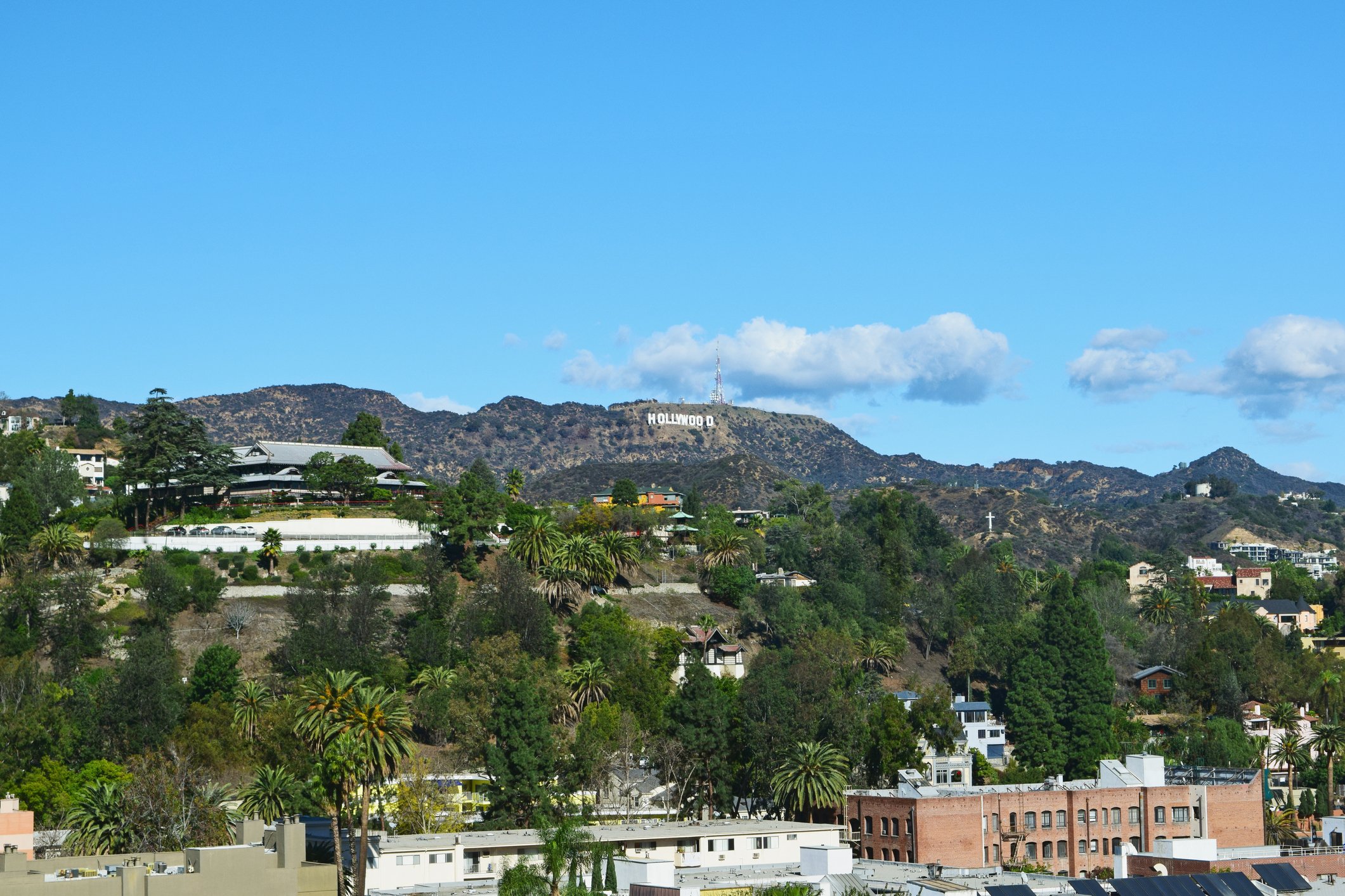 Hollywood Hills with the "Hollywood" sign in the distance