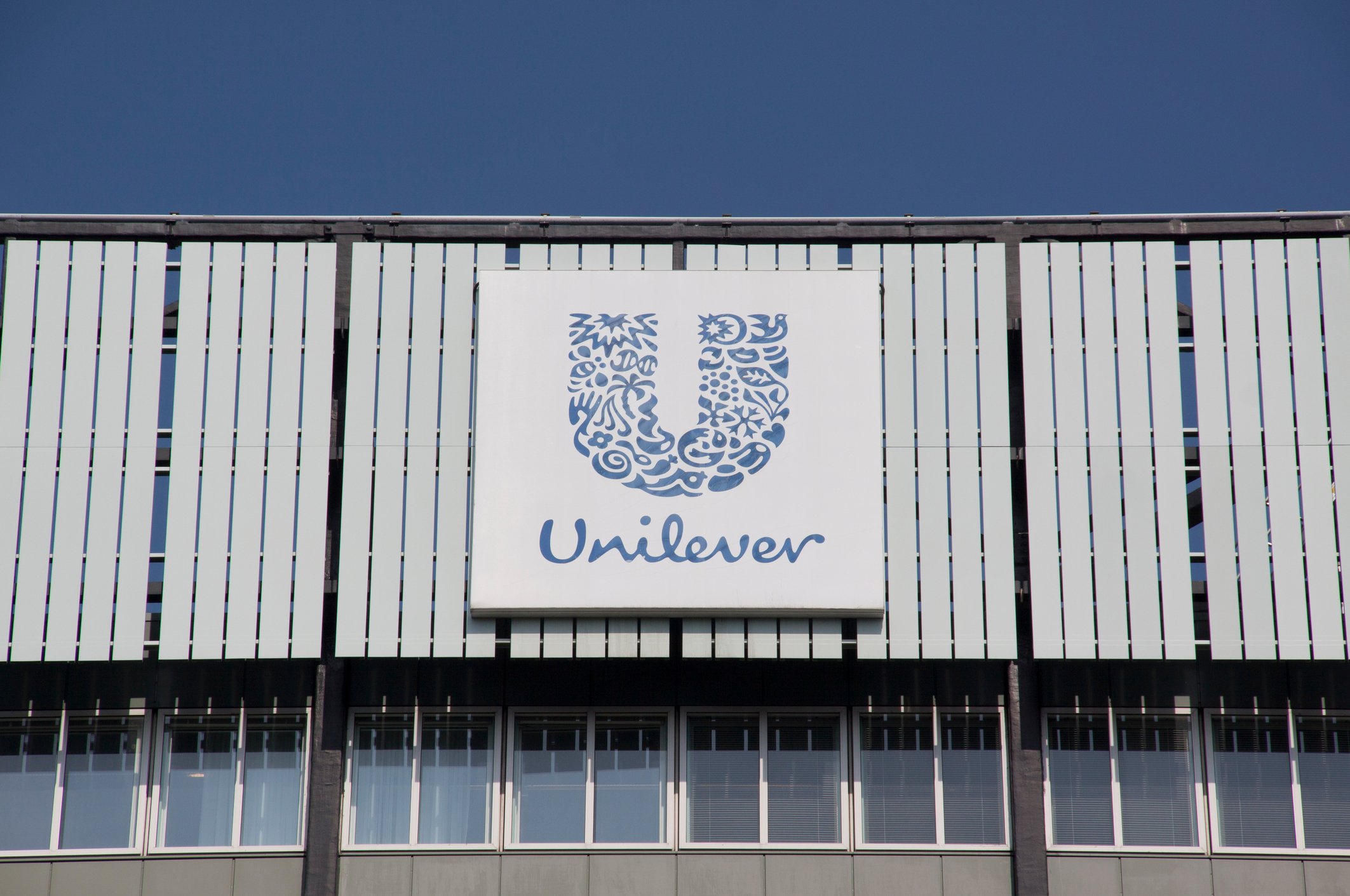 The exterior of a Unilever office building.