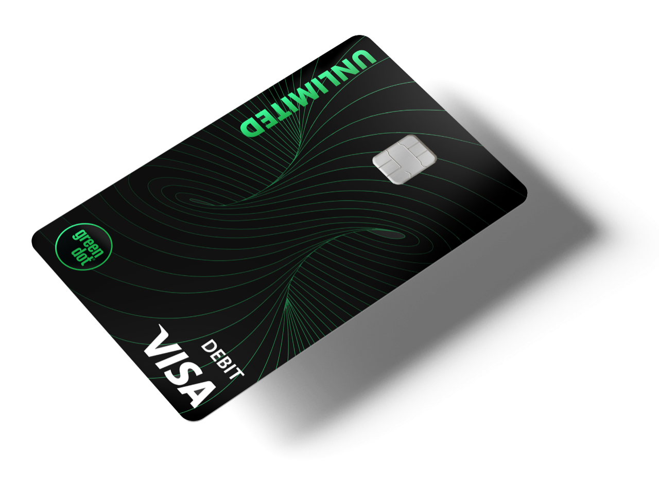 A Green Dot Visa debit card.