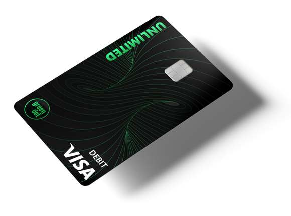 A Green Dot Visa debit card.