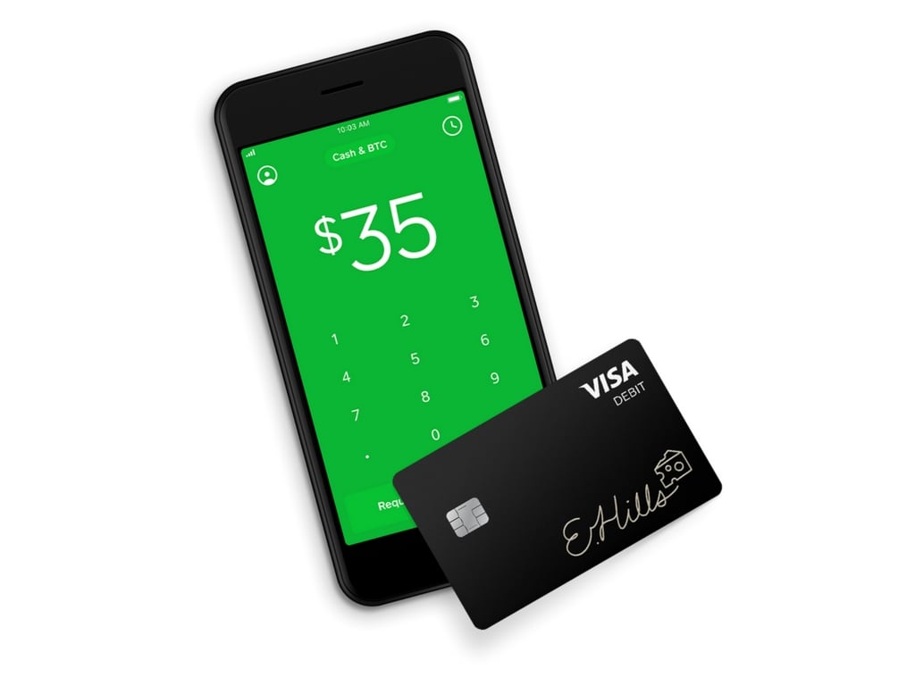 A phone displaying Cash App and the Cash Card.