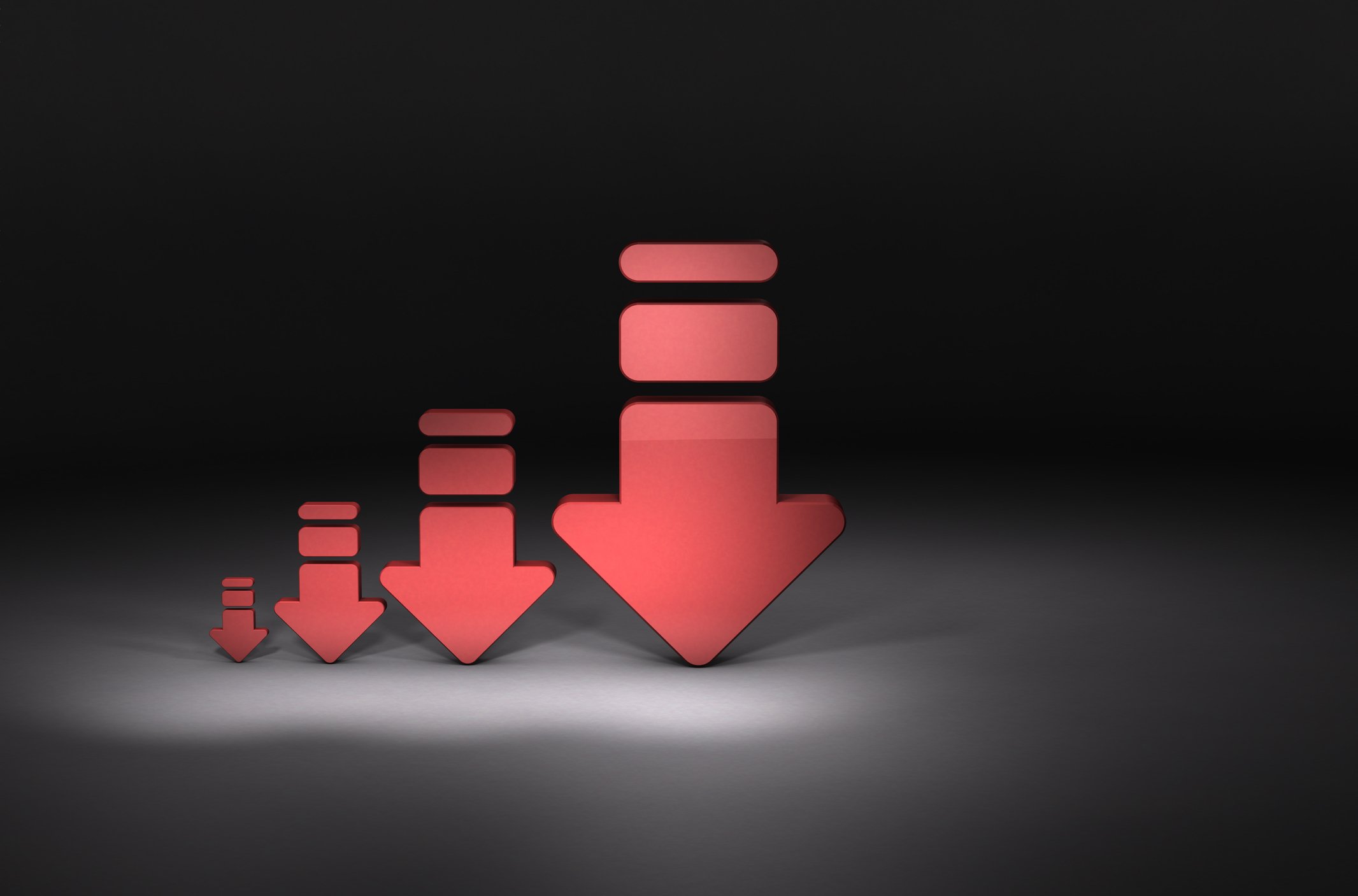 4 arrows all pointing down