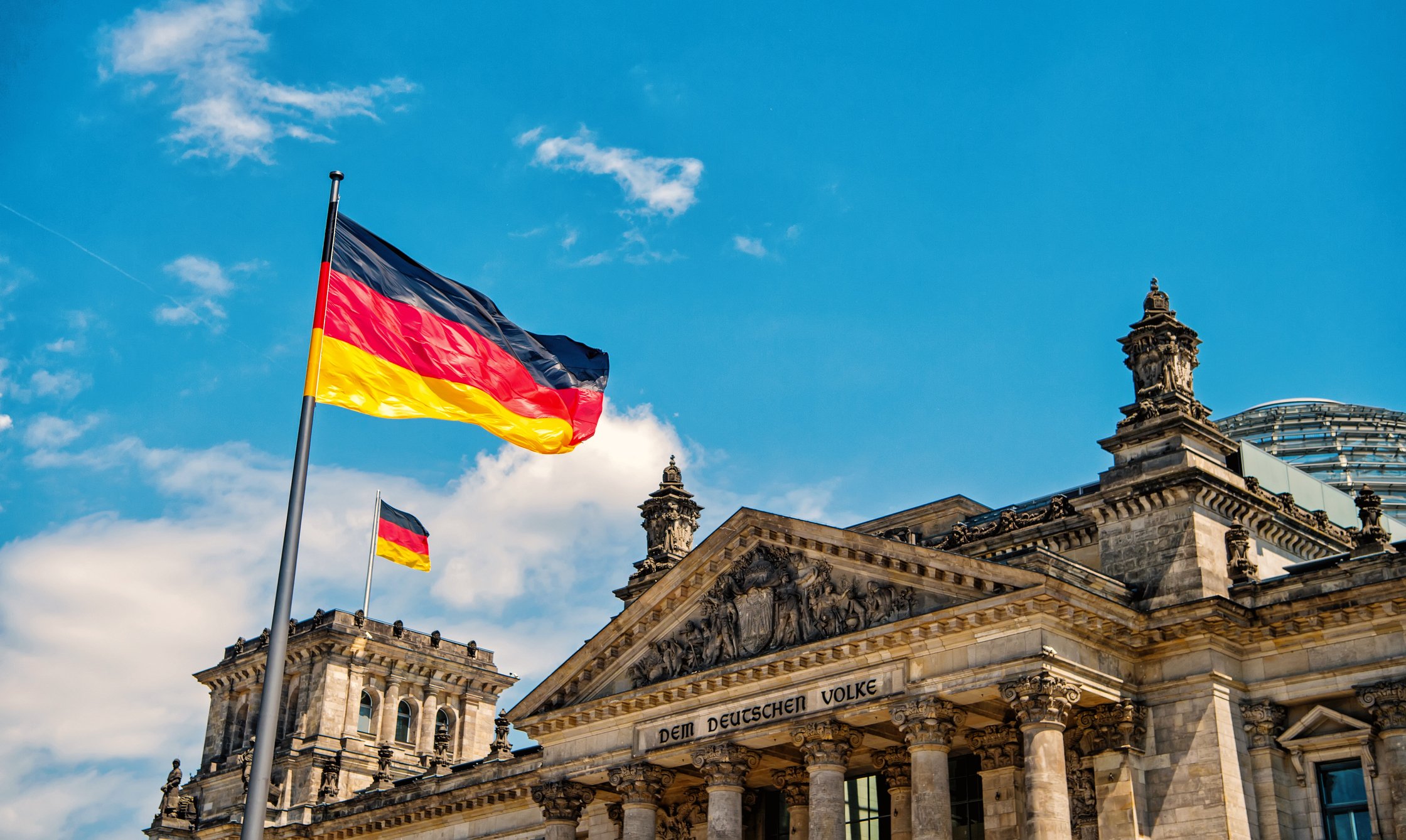 Reichstag building in Berlin, Germany.