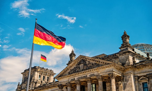 Reichstag building in Berlin, Germany.