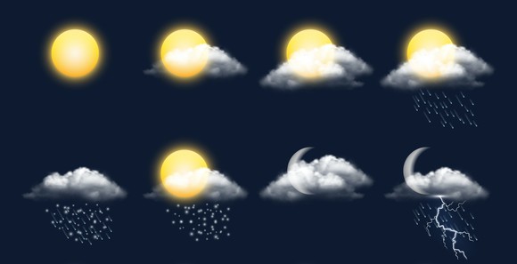 Various weather icons