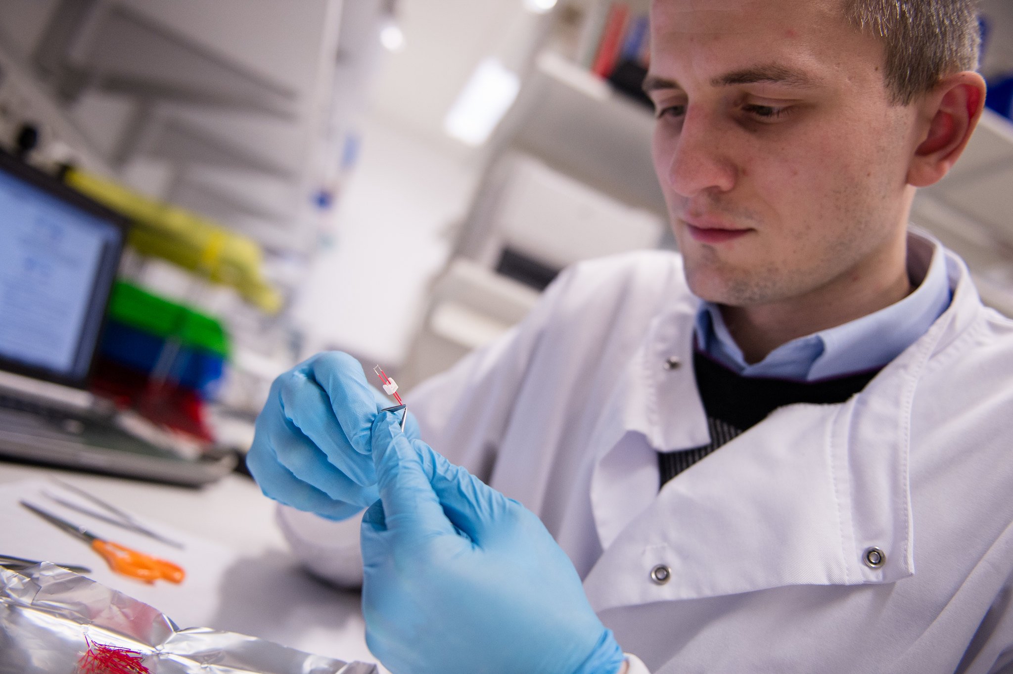 A researcher at a British American Tobacco laboratory.