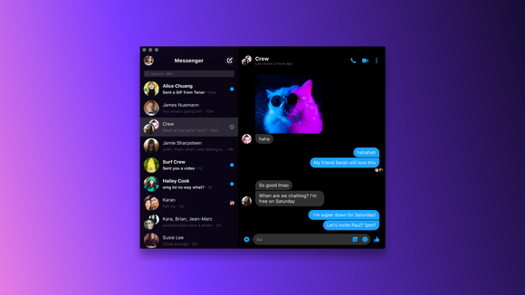 Messenger text conversation interface
