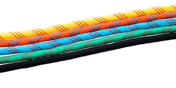 Five strands of nylon rope.