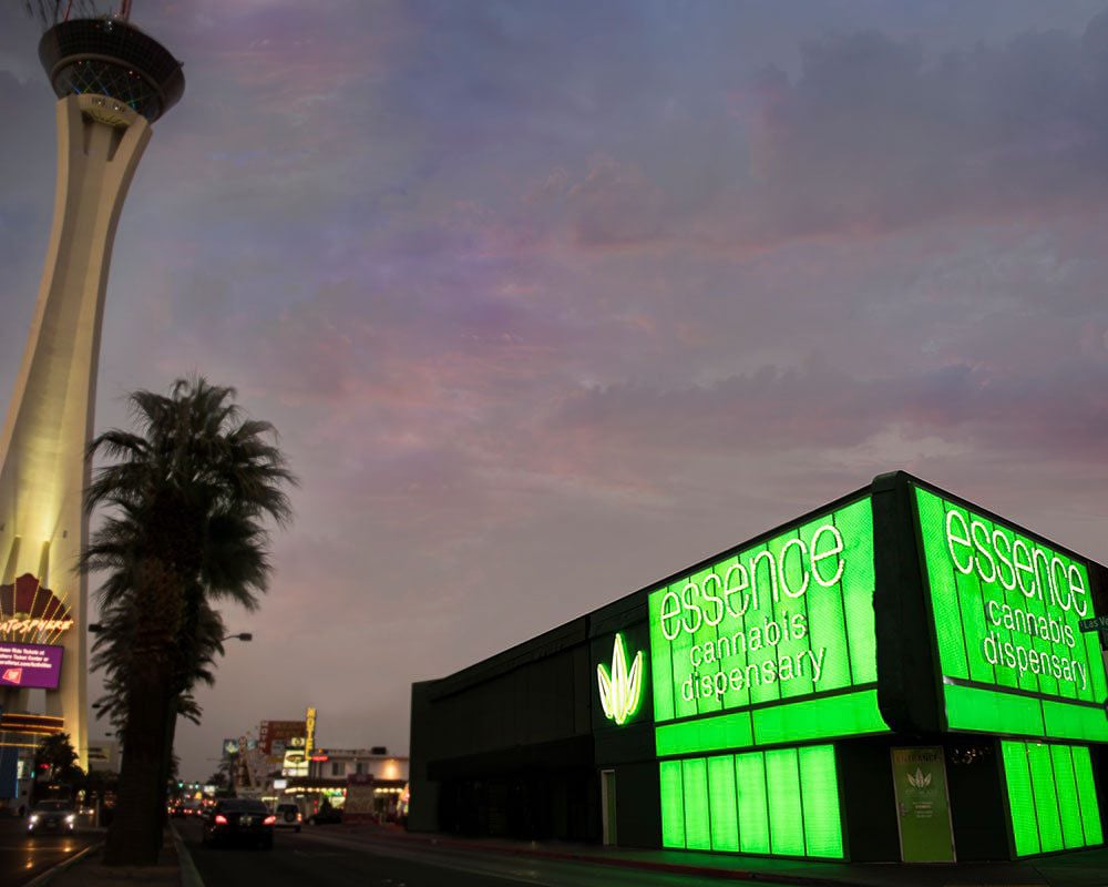 Exterior of an Essence dispensary in Las Vegas.