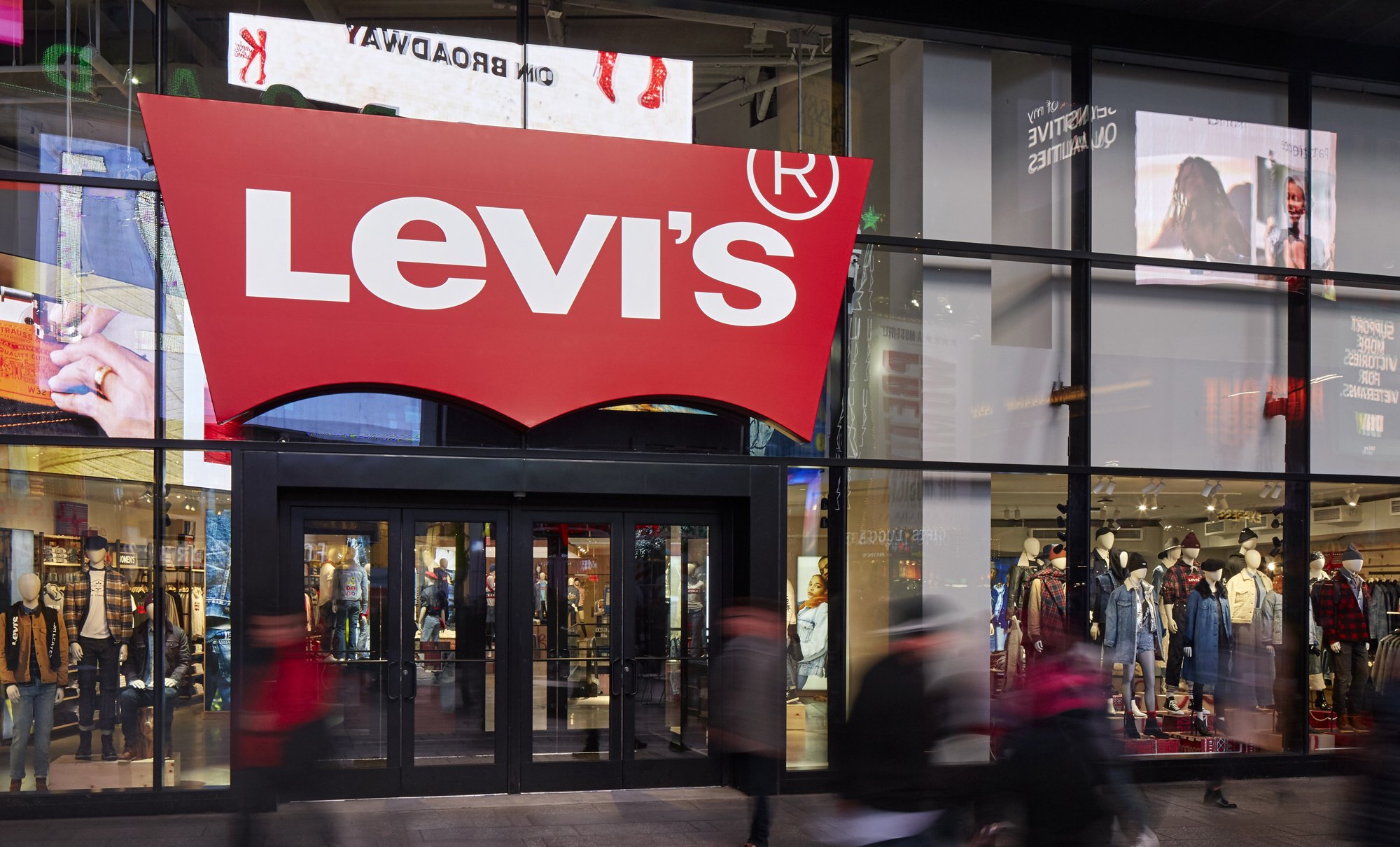 The exterior of a Levi's store in New York City