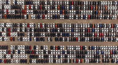 Full car lot, no car shoppers
