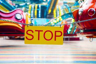 Stop sign on a merry-go-round