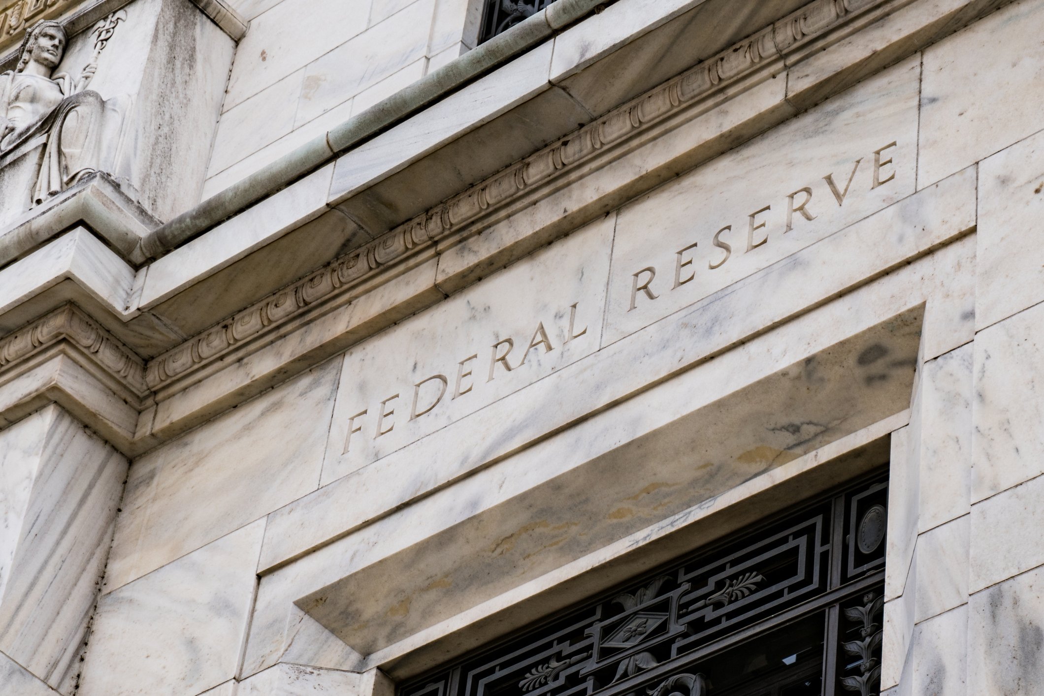 Exterior of Federal Reserve building.