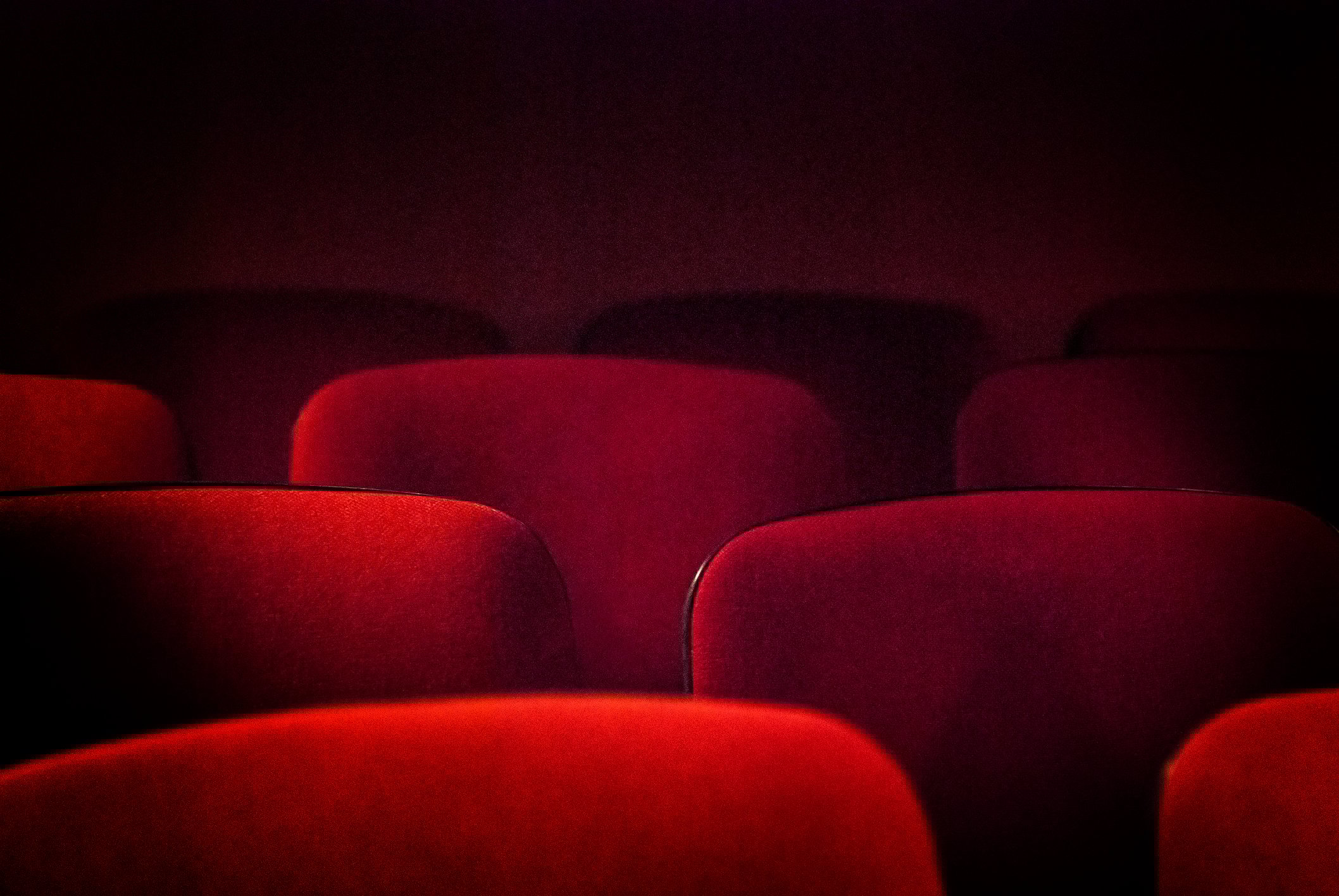 Empty theater seats.