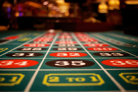 A roulette table