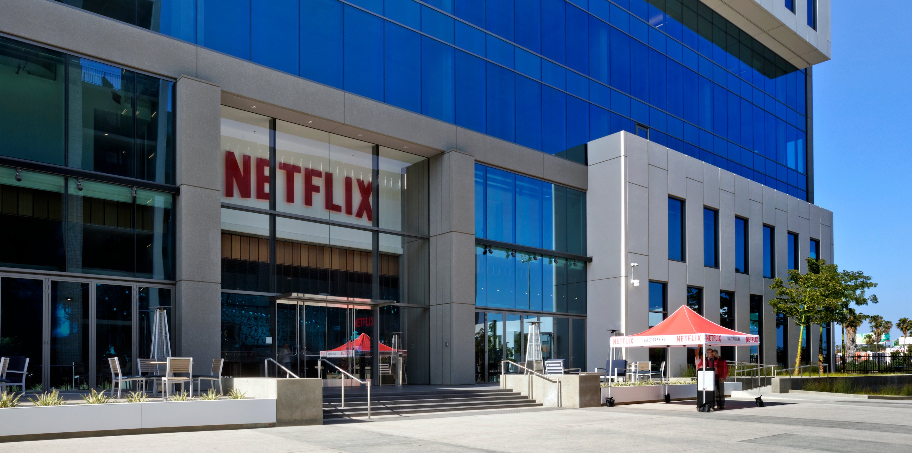 Exterior of Netflix office in Los Angeles